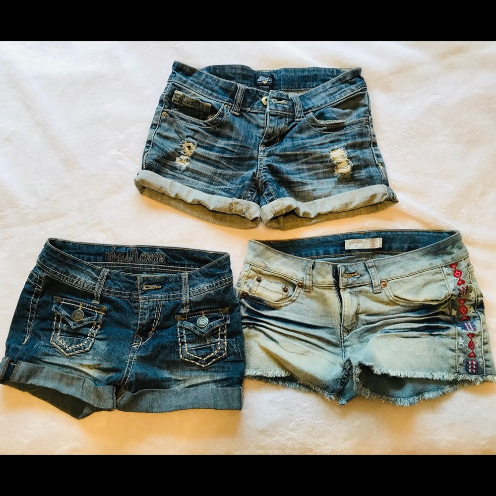 3 jean short shorts